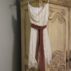 Dress cream Lacey with belt